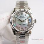 Rolex Datejust 36mm Swiss 2836 Replica Watch MOP Dial Diamond Roman Markers